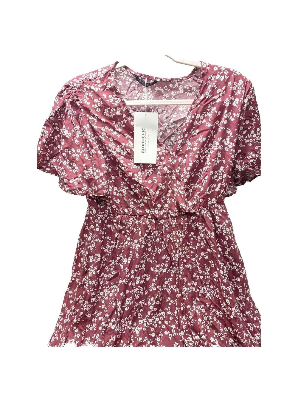Dress Floral Tie Ruffle Women’s Summer Dress New